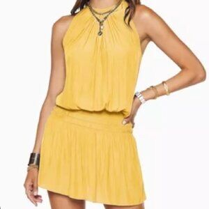 Ramy Brook Paris Sleeveless Mini Dress Yellow M Like New
